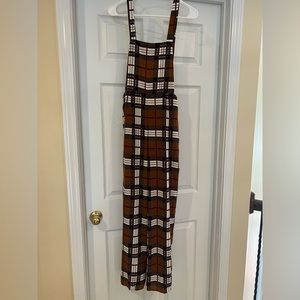 Forever 21 long plaid romper